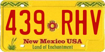 NM license plate 439RHV
