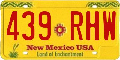 NM license plate 439RHW