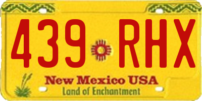 NM license plate 439RHX