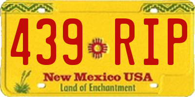 NM license plate 439RIP