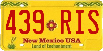 NM license plate 439RIS