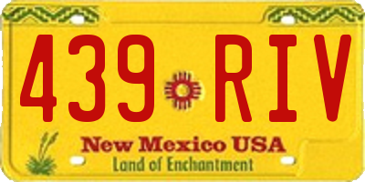 NM license plate 439RIV
