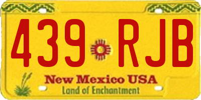NM license plate 439RJB