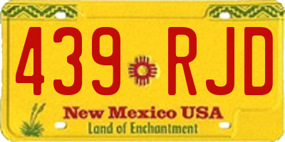 NM license plate 439RJD