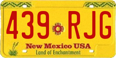 NM license plate 439RJG