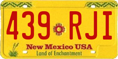 NM license plate 439RJI