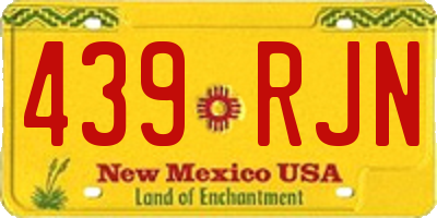 NM license plate 439RJN