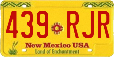 NM license plate 439RJR