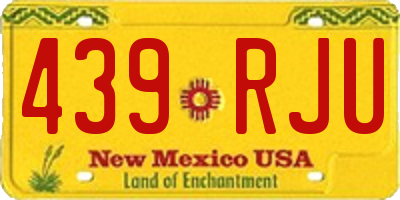 NM license plate 439RJU