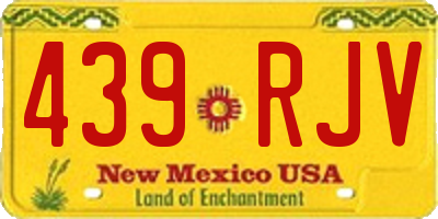 NM license plate 439RJV