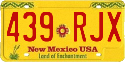 NM license plate 439RJX