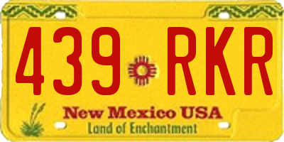 NM license plate 439RKR