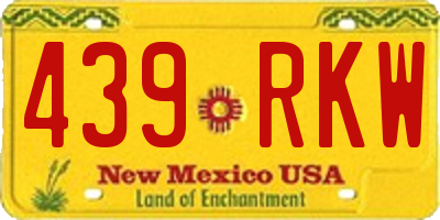 NM license plate 439RKW