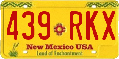 NM license plate 439RKX