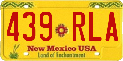 NM license plate 439RLA