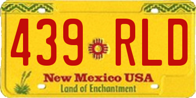 NM license plate 439RLD