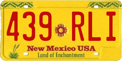 NM license plate 439RLI