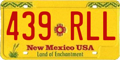 NM license plate 439RLL