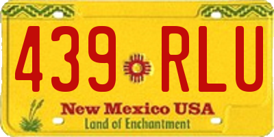 NM license plate 439RLU