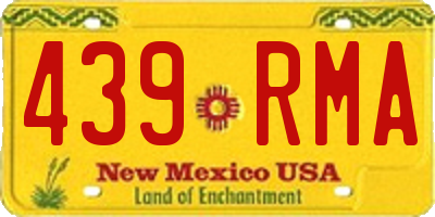 NM license plate 439RMA