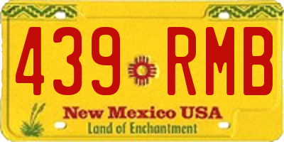 NM license plate 439RMB