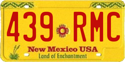 NM license plate 439RMC