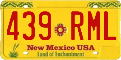 NM license plate 439RML