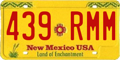 NM license plate 439RMM