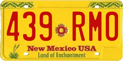 NM license plate 439RMO