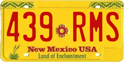 NM license plate 439RMS