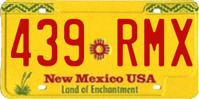NM license plate 439RMX