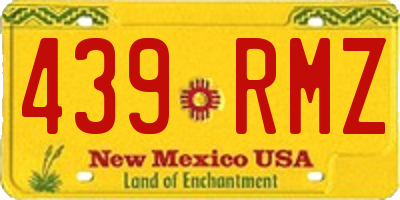 NM license plate 439RMZ