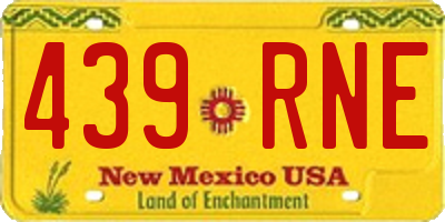 NM license plate 439RNE
