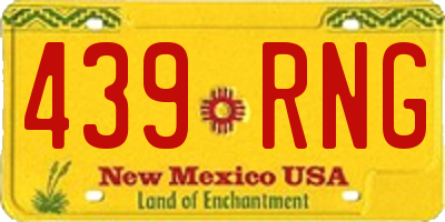 NM license plate 439RNG