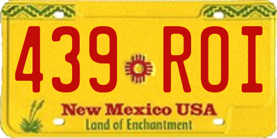 NM license plate 439ROI