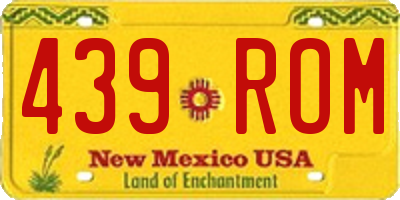 NM license plate 439ROM