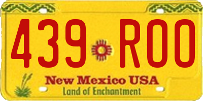 NM license plate 439ROO