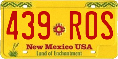 NM license plate 439ROS