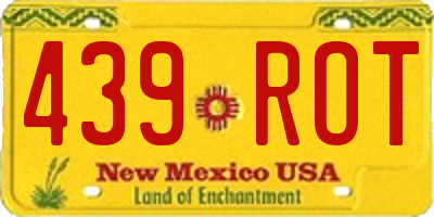 NM license plate 439ROT