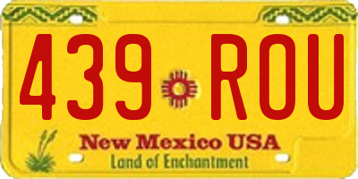 NM license plate 439ROU