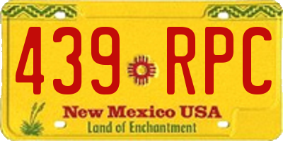 NM license plate 439RPC