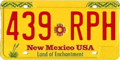 NM license plate 439RPH