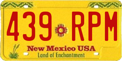 NM license plate 439RPM
