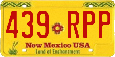 NM license plate 439RPP