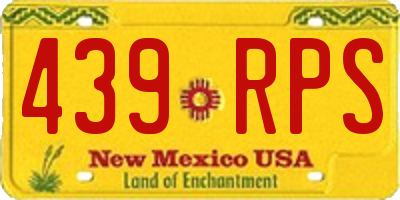 NM license plate 439RPS