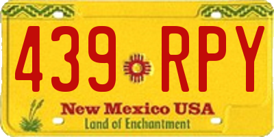 NM license plate 439RPY