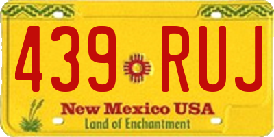 NM license plate 439RUJ