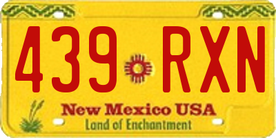 NM license plate 439RXN