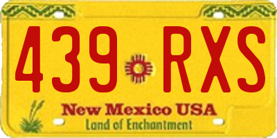 NM license plate 439RXS