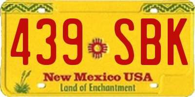 NM license plate 439SBK